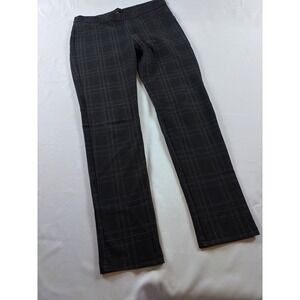 Sanctuary Black Grey Preppy Academia Plaid Pull On Slim Fit Pants Womens Medium